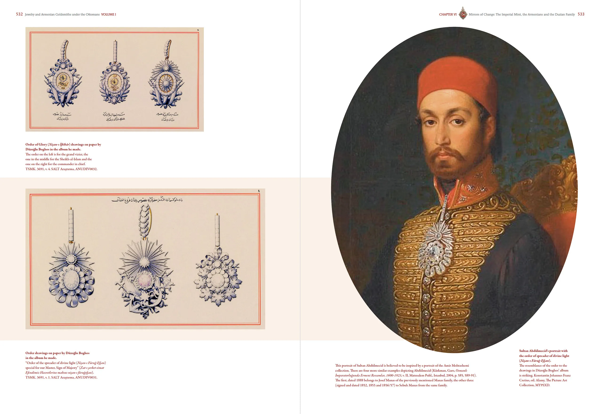 A spread from the encyclopaedic, two-volume Jewelry and Armenian Goldsmiths Under the Ottomans