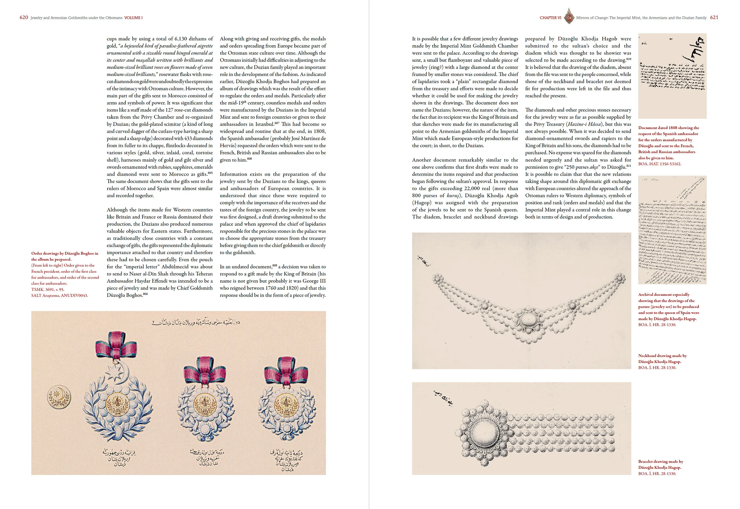 A spread from the encyclopaedic, two-volume Jewelry and Armenian Goldsmiths Under the Ottomans