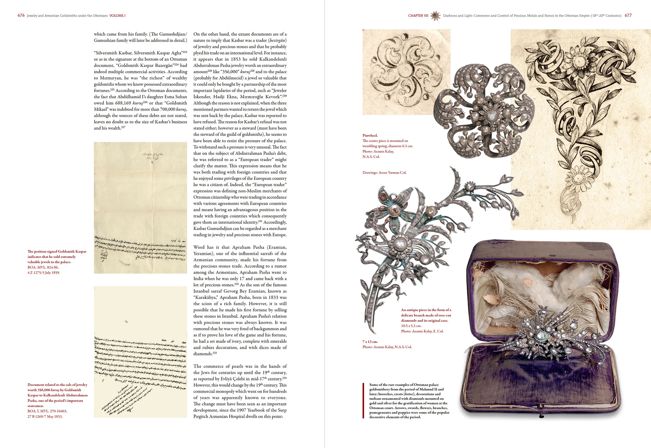 A spread from the encyclopaedic, two-volume Jewelry and Armenian Goldsmiths Under the Ottomans
